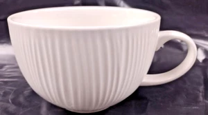 KOOV Jumbo Ribbed White Ceramic 24oz Soup Mug/Bowl - Picture 1 of 5