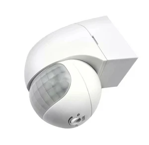 SENSORE DI MOVIMENTO PIR RILEVATORE CREPUSCOLARE INFRAROSSI 180° BIANCO - Foto 1 di 6
