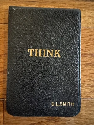 VTG Rare 1954 IBM Think Pad 40th Anniversary Note Pad w Paper  Black MCM Ephemer - Image 1 of 4