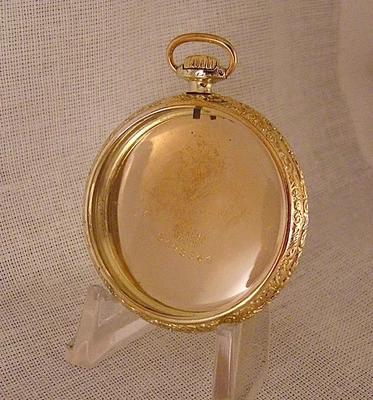 10k GOLD FILLED CASE ILLINOIS WATCH CASE CO. OPEN FACE SIZE 12s POCKET WATCH - Image 1 of 4
