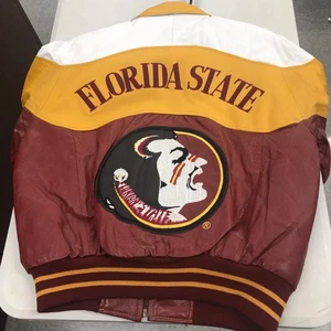 New Tags VTG College Phase Florida State FSU Leather Varsity Jacket Early 90s M - Picture 1 of 14