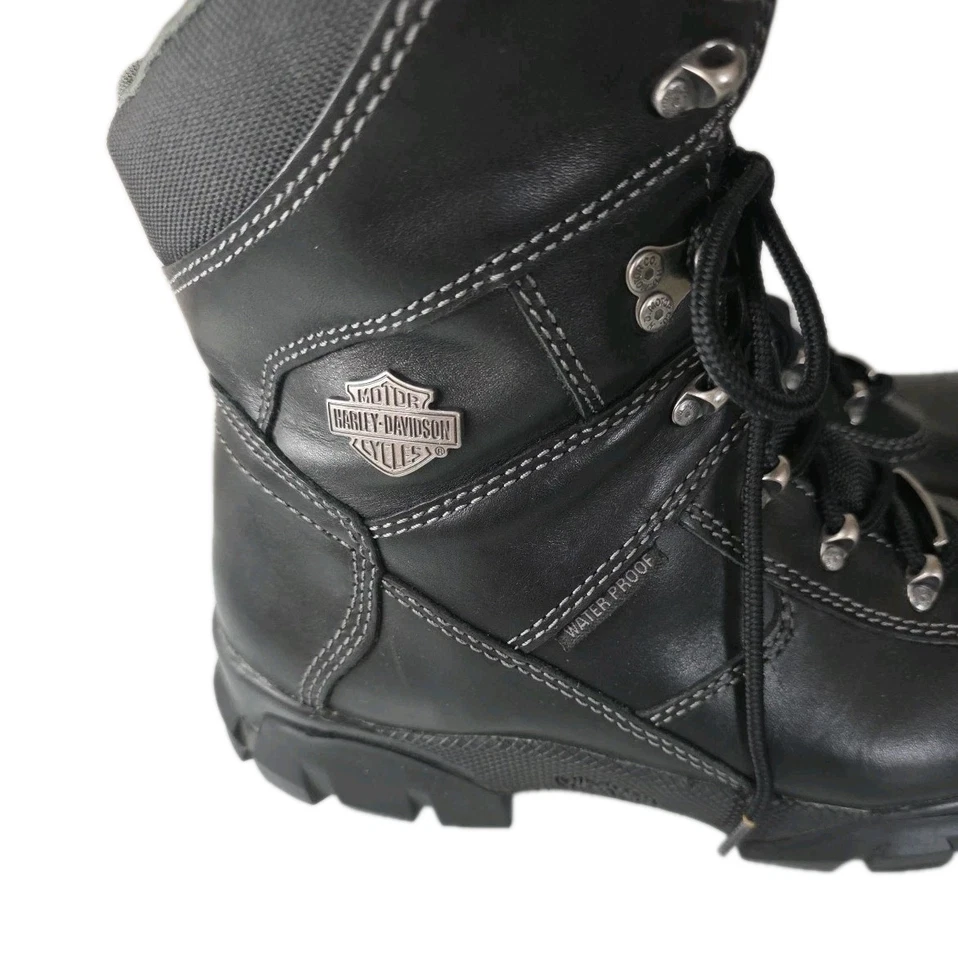 Botas de montar Harley-Davidson Felix de cuero impermeables para hombre negras talla 11 D95333 Foto 1 de 4