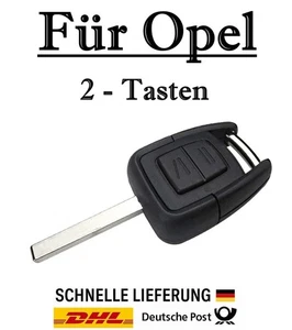 1x Ersatz Autoschlüssel Gehäuse für Opel 2-Tasten PKW Fernbedienung KS08 - HU100 - Picture 1 of 5