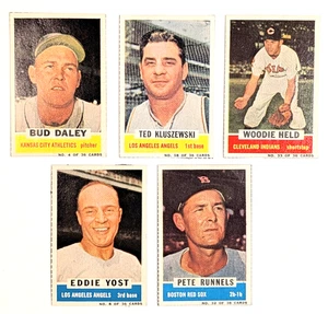 1961 Bazooka Baseball Daley Yost Kluszewski Runnels Held Lot of 5 - Picture 1 of 4