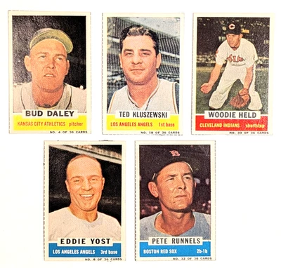 1961 Bazooka Baseball Daley Yost Kluszewski Runnels Held Lot of 5 - Image 1 of 4