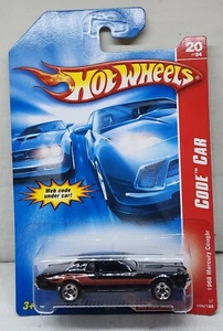 Hot Wheels 1968 Mercury Cougar Black w/Flames #20/24  2007 Code Cars/Malaysia  - Picture 1 of 3