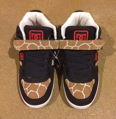 DC Jersey City Woman's Size 5 Dark Chocolate Copper Giraffe Skate Shoes $75 - Image 1 of 4