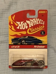 Hot Wheels Classics PIT CRUISER in PURPLE 1:64 Series 1 Motorcycle Harley - Picture 1 of 8