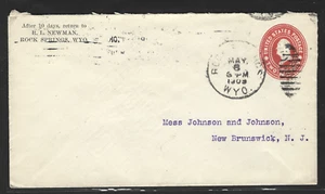 1899 STAMP US SCOTT U367 George Washington White Paper 2 CENT Entire Envelope - Picture 1 of 2