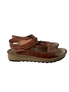 NAOT Womens KARENNA Sandals Brown Leather Open Toe Sz 42 / 11-11.5 US - Picture 1 of 7