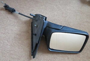 Original VW MK III Golf L/H Flügelspiegel Handversteller 1990er Jahre schwarz 1E0 837 989 - Bild 1 von 9