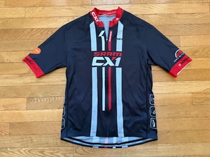 CX1 SRAM Zip Up Cycling Jersey Louis Garneau Bicycle Gear Open The Road Sz - Picture 1 of 4