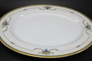 Noritake Rosemary PLATTER TRAY 11 ¾” Checker Trim Urns on Rim Antique - Picture 1 of 7