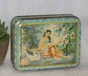 Vintage Beautiful Lady Printed MOHANLAL S. MITHAIWALA Litho Tin Box 13855 - Picture 1 of 7