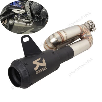 Tubo silenciador negro puntas de escape para Triumph Street Triple 765 RS R S 2017-2023 Foto 1 de 4