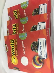 Pearson My World Social Studies Maryland NO WRITING (E1-80) Lot Of 3 New Books - Picture 1 of 5