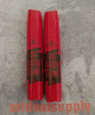 ESSENCE FORBIDDEN VOLUME MASCARA REBEL BLACK NEW PACK 0F 2 - Image 1 of 3