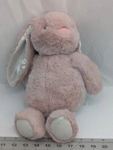 Spark Create Imagine Dusty Pink Rabbit Plush Bunny Satin Ears Rattle 14 Inch - Picture 1 of 9