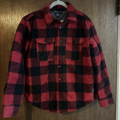 Eddie Bauer Chaqueta Franela Cuadros Roja Negra Niños Talla S 7-8 Nueva Sin Etiquetas Exterior Foto 1 de 4
