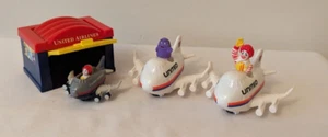Vintage McDonalds Happy Meal United Airlines Figures Lot of 4 Ronald Grimace - Picture 1 of 20