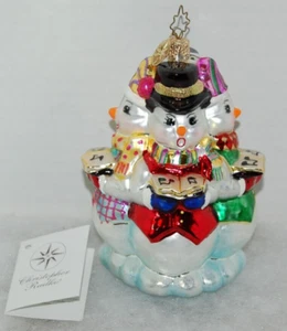 RADKO SINGING IN A WINTER WONDERLAND  Christmas Ornament 02-0507-0 SNOWMEN - Picture 1 of 7