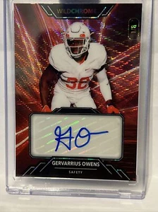 Gervarrius Owens 2023 Wild card wild chrome 1/8 Red Refractor π₯ - Picture 1 of 6