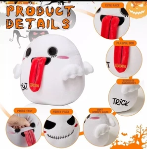 Halloween Stuffed Animal Ghost Plush,Trick or Treat Halloween Toys Gifts 9.4 Inc - Picture 1 of 4