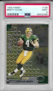 1999 FINEST #126 BRETT FAVRE PSA 9 MINT HOF GREEN BAY PACKERS LOW POP - Picture 1 of 2