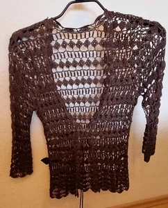 Cardigan / Weste gehäkelt Gr. 38 Braun WUNDERSCHÖN - Bild 1 von 1
