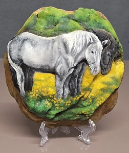 bemalter Stein/handbemalt/ Pferde, Skulptur, Dekoration, Geschenk - Bild 1 von 8