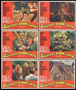 THE GREATEST SHOW ON EARTH orig lobby card movie posters CECIL B. DEMILLE/CIRCUS