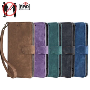 For Google Pixel 9 Pro XL 8A 7 6 Pro RFID Blocking Card Wallet Case with Strap - Picture 1 of 16