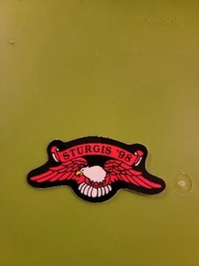 Vintage Orange Sturgis 98 Eagle Motorcycle Bike Sticker - Picture 1 of 2