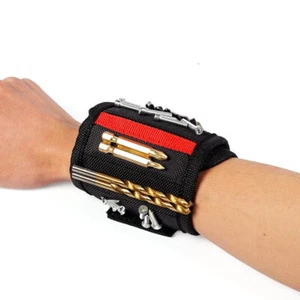 Braccialetto magnetico - Portautensili magnetico regolabile da polso con tasche - Foto 1 di 5
