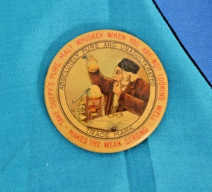 VTG Early 1900s Duffy's Malt Whiskey Advertising Mirror Whisky - Picture 1 of 5