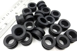 1/2" Hole Fit, Rubber Grommet Wiring Bushing, Fits 1/8" Thick Panel, Has 3/8" ID - Picture 1 of 12