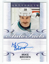14-15 UD Upper Deck Artifacts Autofacts  Mike Brown  Auto