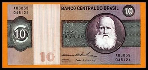 Billete Brasil Circulado 10 Cruzeiros ND (1970 - 1980) P-193 Envío Bajo - Imagen 1 de 2