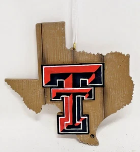 Texas Tech Red Raiders State Outline Team Logo Resina Adorno de Navidad 4" Oxbay - Imagen 1 de 1