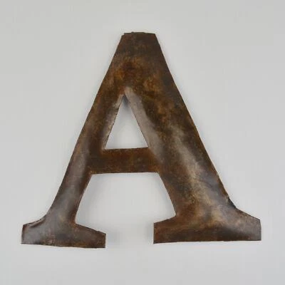 Rustic Metal Letter "A" Wall Plaque / Sign - Beveled 2D Effect - 7" Room Decor - Image 1 of 4