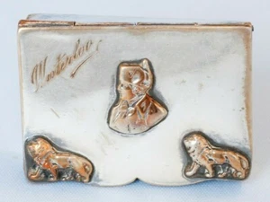 Rare 19C Silver Plated Box French Emperor Napoleon Bonaparte Waterloo Battle War - Picture 1 of 7