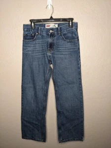 Levis Boys 14 Reg 27X27 Medium Blue Wash 505 Straight Jeans - Picture 1 of 6