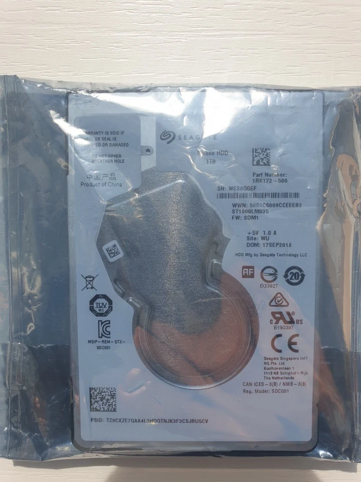 NEW Seagate 1TB SATA 2.5" Laptop Hard Drive ST1000LM035 PC PS3 PS4 HDD 7mm Slim - Image 1 of 1