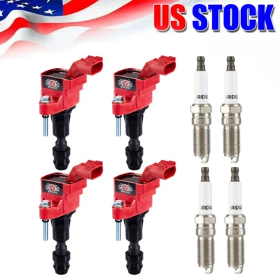 Juego de 4 bobinas de encendido y bujías para Chevrolet Malibu 2,4 L 2007-2014 Foto 1 de 4