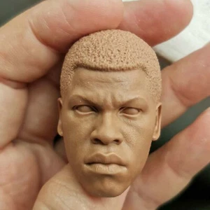 Blank 1/6 Scale The Force Awakens John Boye Head Sculpt Unpainted Fit 12" Figure - Picture 1 of 4
