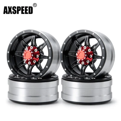 4 Stück Metall Felgen 1,9'' Beadlock Wheel Rims Für 1/10 RC Axial SCX10 TRX4 Car - Bild 1 von 4
