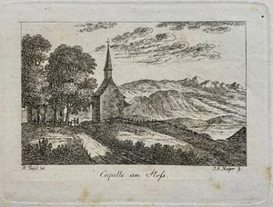 1780 H. Fuessli De; Meyer - Capilla en STOSS Schwyz Suiza - Imagen 1 de 2