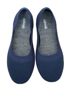 Allbirds Tree Breezers Ballet Flats Womens Sz 7.5 Navy Blue Slip On Comfort Shoe - Picture 1 of 11