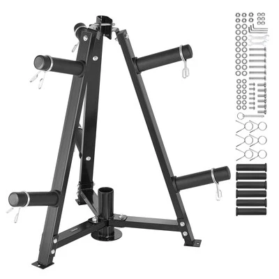 Uimoso Weight Plate Rack Weight Plate Tree Home Gym Barbell Storage Stand 2 inch - Image 1 of 4