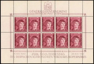 Poland 1943 Fi Ark.104I B2-400th  Nicolaus Copernicus  error MNH** - Picture 1 of 2